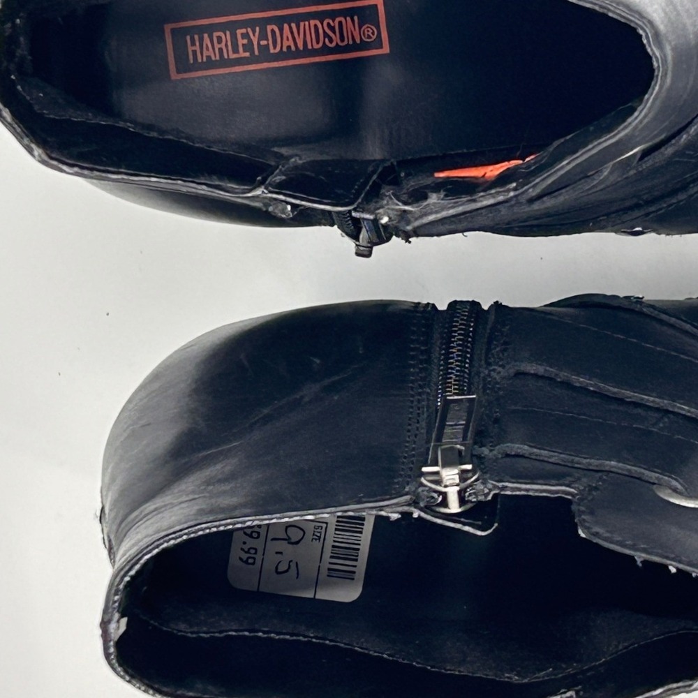 Harley-Davidson Womens Bridgit Shootie Black 4-Inch Boots Inside Zipper size 9.5 - Picture 11 of 13